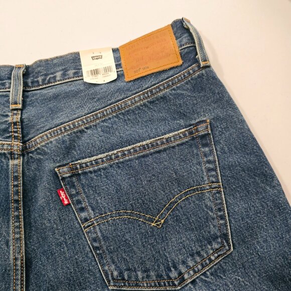 NWT Levi's 501 90s Selvedge Straight Jeans Womens 34x30 Blue - Picture 5 of 10